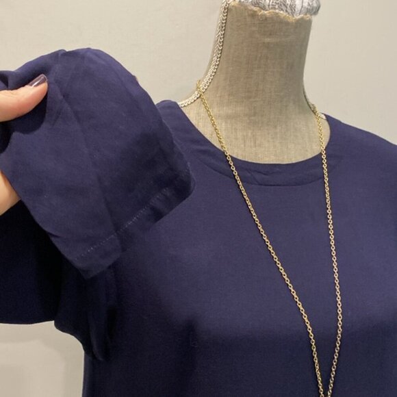 Rodebjer Lindy Blue Pablum Frill Long Sleeve Ruffle Tunic - Picture 10 of 15